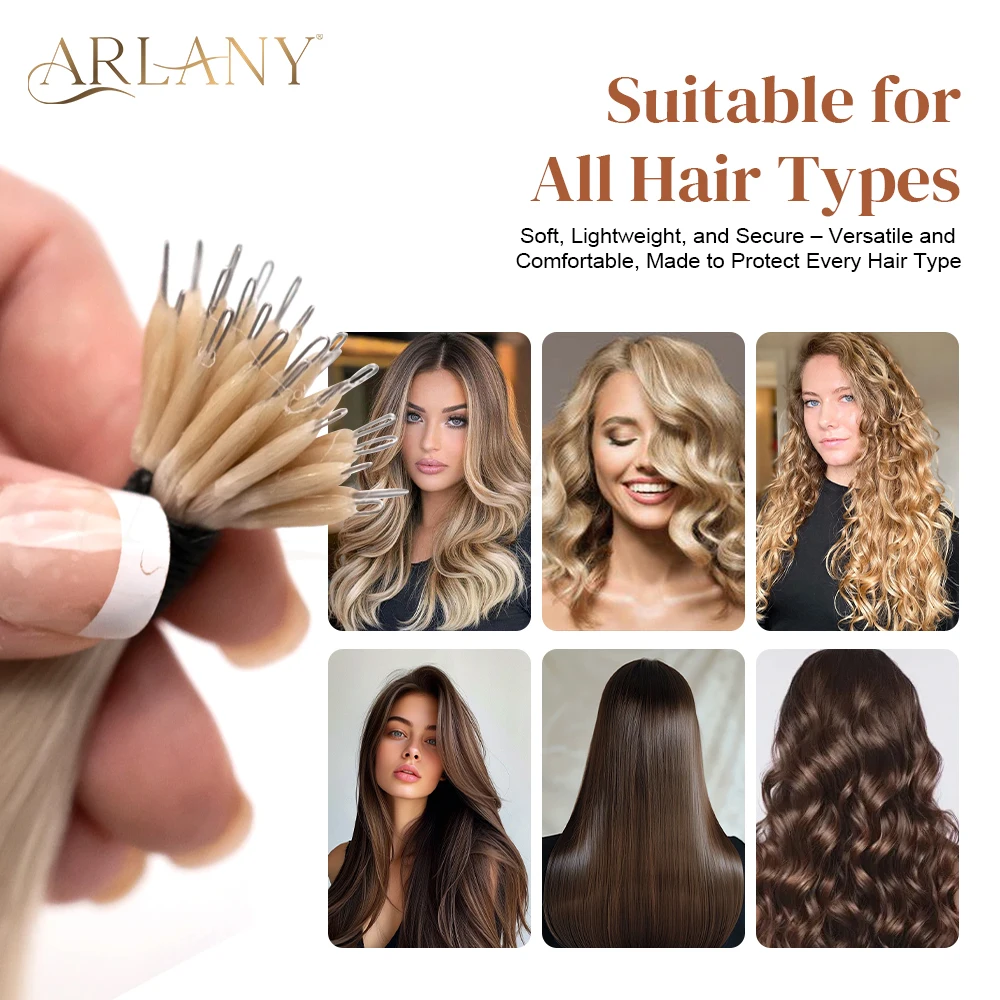 ARLANY 1000개 3.0mm 구리 나노 링 비즈, 실리콘 강력 접착 나노 링 비즈, I팁 헤어 익스텐션용 헤어 틴셀