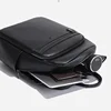 2025 Fashion New Brand Natural Cowskin Genuine Leather Men's Backpack Large Capacity Shoolbag Boy Laptop Backpack Computer Bag 6