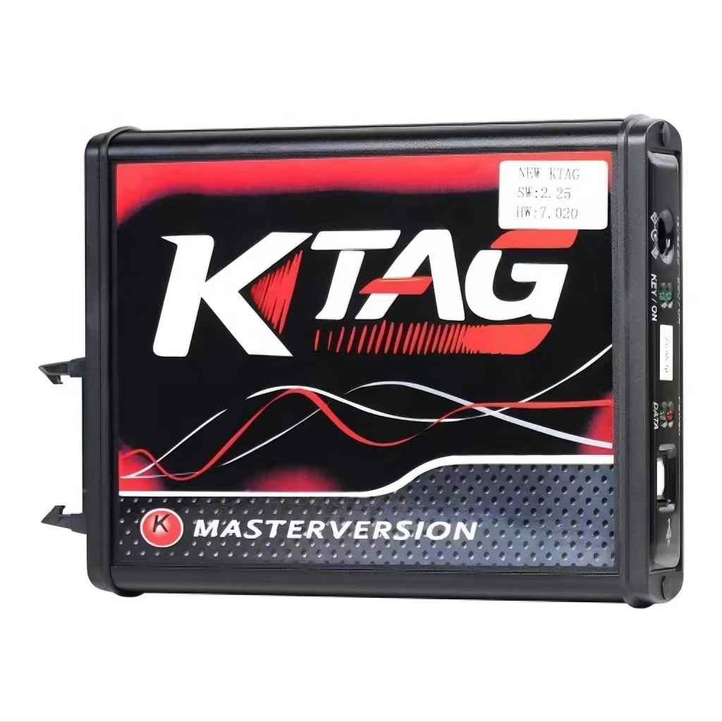 

Online Unlimited EU Red KTAG V7.020 4 LED 2.25 OBD2 OBD2 Car ECU Chip Tuning Kit k-tag Programmer Tools
