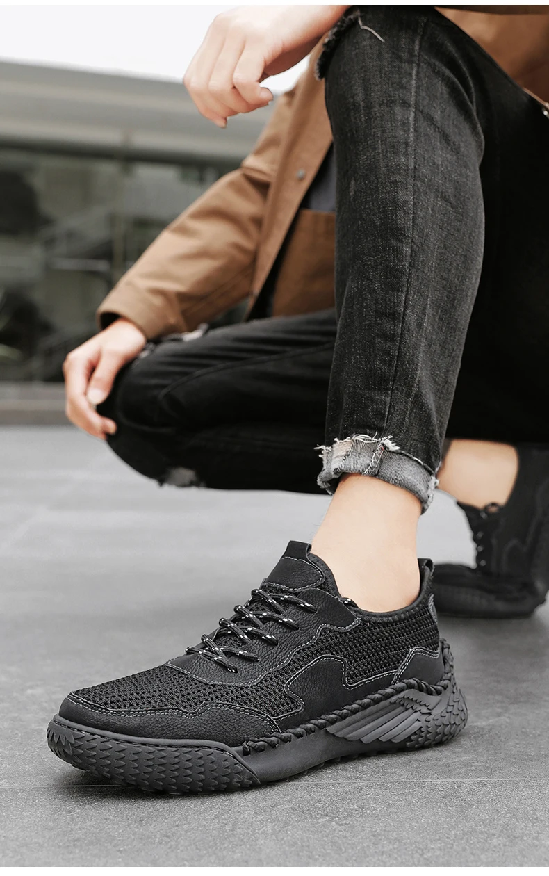 Modische Mesh-Sneaker, lässige Herrenschuhe, bequem, langlebig, atmungsaktiv, zart weich und nicht schädlich für die Füße_voghion.com