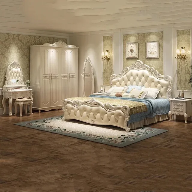 Ensemble de chambre à coucher moderne de style princesse, literie haut de gamme, ensemble de chambre à coucher de luxe, design pour filles, Letti E Mobili, meubles nordiques 1