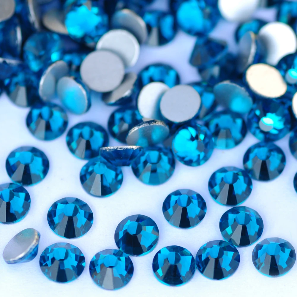 PUBRILEX Glas-Strasssteine mit flacher Rückseite, kalte Fixierung, 14 Facetten, selbstklebende, nicht Hotfix-Kristallsteine für Taschen, Kleidung, Dekorationen – Detail 4