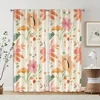 2pcs, Curtain Fabric Boho Leaf & Floral Machine Washable Fabric (without rod) Festive Perfect for Living Room, Home Decoration, 2