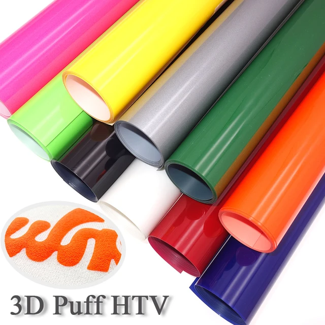 Free Shipping 3D Puff Heat Transfer Vinyl Press Machine Iron On DIY Custom  Tshirt Easy to Cut Weed HTV Vinyl for Cricut Machine - AliExpress