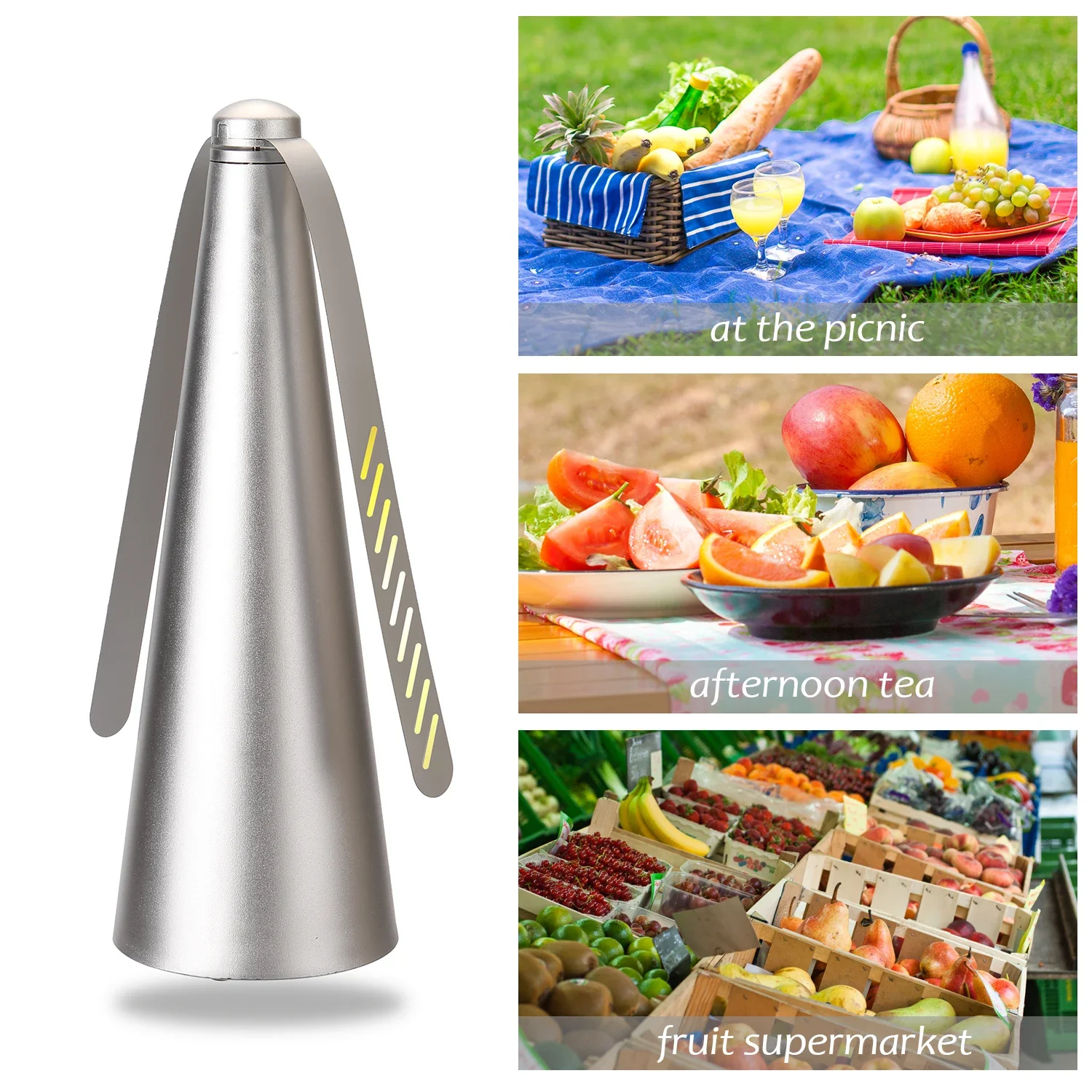 Flunts repellent table fan, Fan with USB or AA battery, flies repellent, portable pest control, picnic and party 6