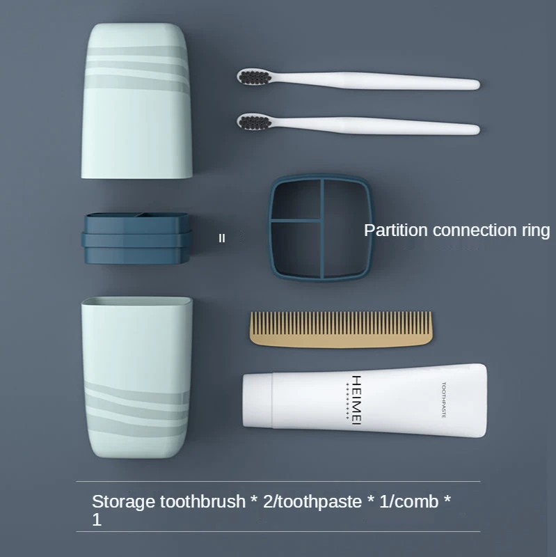 Portable Wash Cup Toothbrush Cup Mouthwash Toothbrush Household Set Tooth Cylinder Toothpaste Storage Box