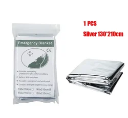 Ultra - Light Thermal Emergency Poncho Blanket - Water Resistant, Windproof, Reusable Camping Essential (Silver 130)