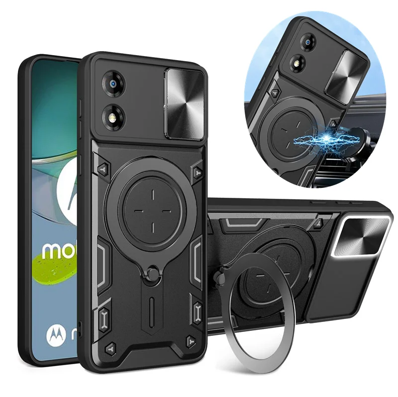 Motorola Moto E20 E30 E40 E22 E22i E32 E32S ümbrise kõvasoomuse magnetrõngaga telefoniümbrised Moto E13 aluse hoidiku tagakaas_voghion.com