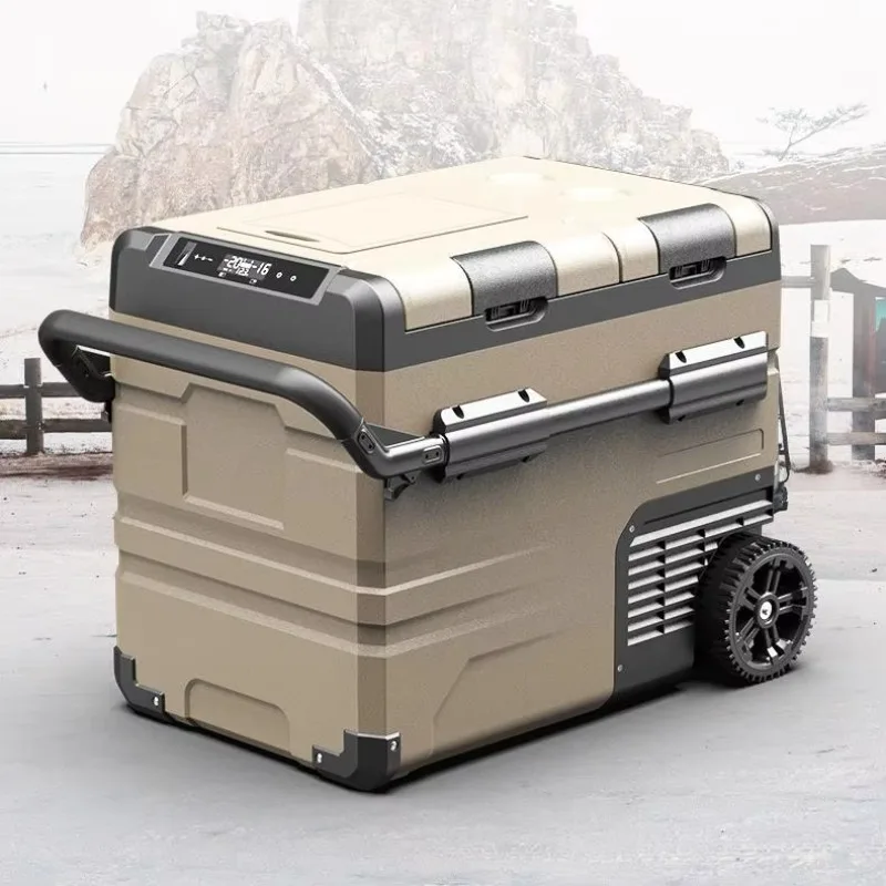 35L New Design 12v 24v 220V Mini Car Fridge Outdoor Refrigerator Camper Portable RV Freezer 4