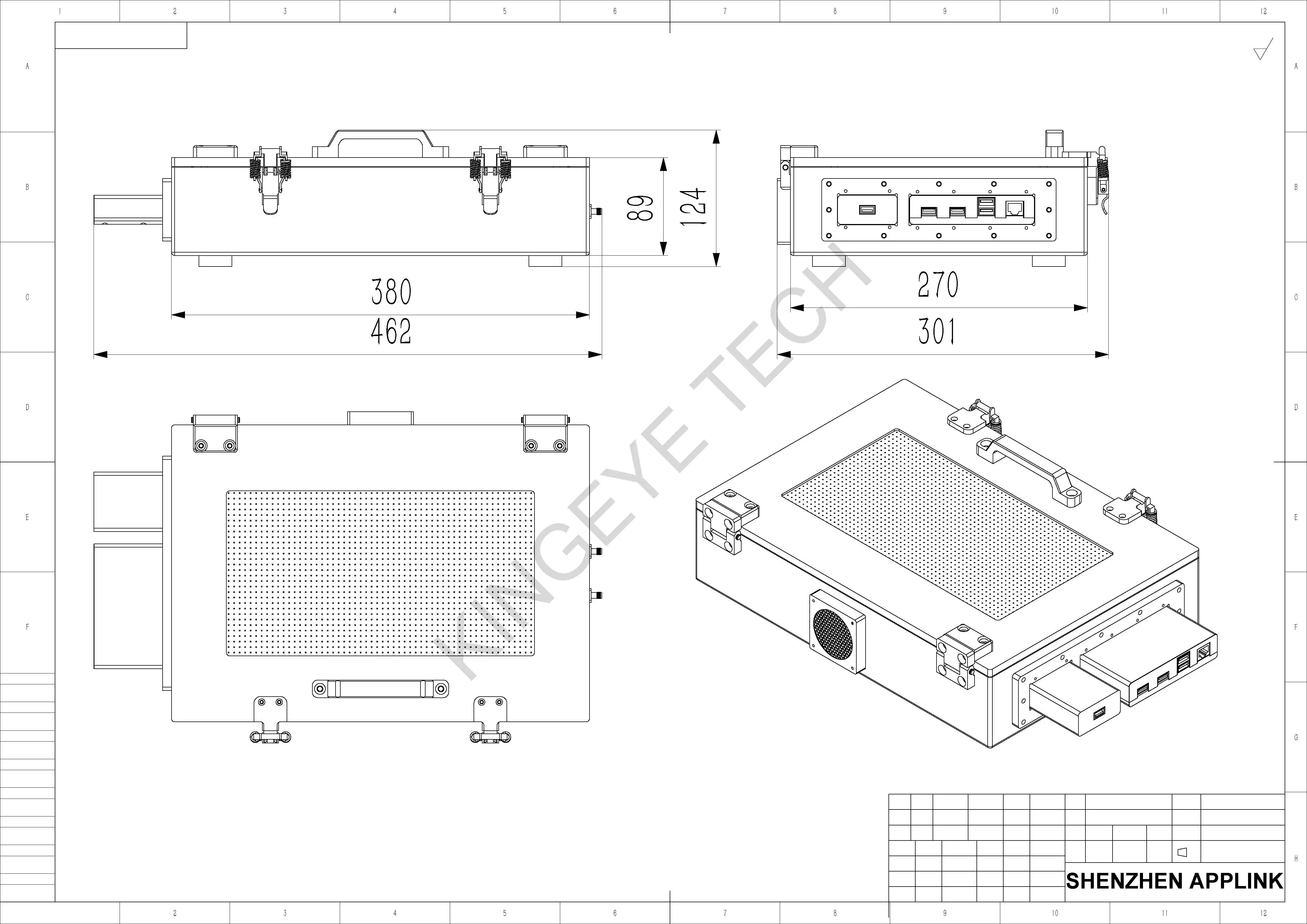 0.8~6GHZ WIFI Emi rf wireless test manual blue color metal plate rf test shield box with visible isolating window