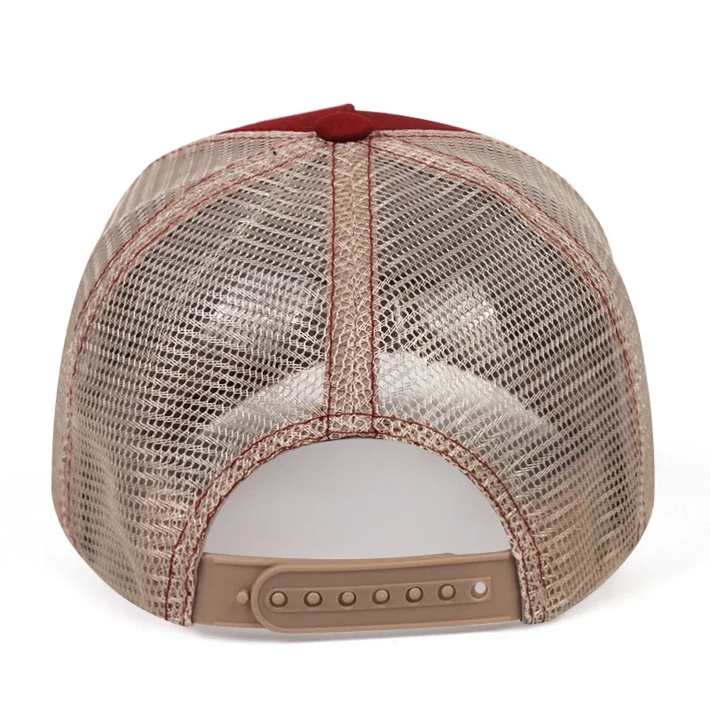 Custom Trucker Hat Logo Cotton Mesh Breathable Baseball Cap Women Men Summer Sunshade Mesh Cap 5 Panels Truck Hat baseball caps