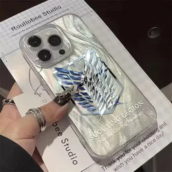 Diseño de funda para teléfono inspirado en el anime Ataque de los Titanes