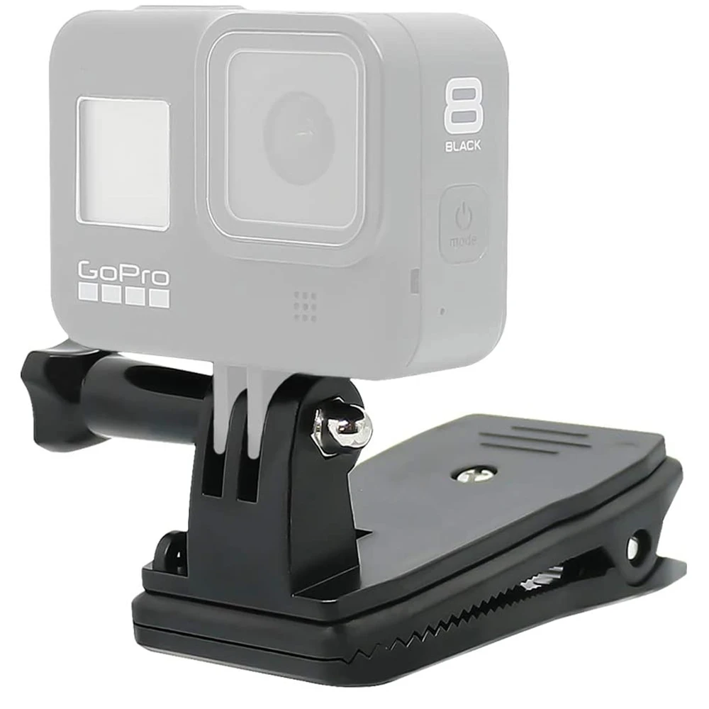 배낭 스트랩 클립 360 도 회전 모자 벨트 클램프 마운트, GopPro Hero 12 11 10 9 DJI Action 4 3 스포츠 카메라 액세서리