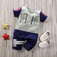 Newborn Clothing Handsome Role-Playing Anime Cotton Comfortable And Soft Summer Boys And Girls 0-18m Short Sleeved Baby Jumpsuit 1