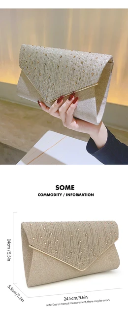 Lytosmoo Shiny Glitter Evening Clutch Purses for Women Evening Bag Envelope  Handbag for Formal Wedding Cocktail Prom: Handbags