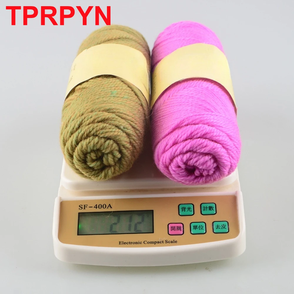 1Pc 100g 50% 양모 원사 손 뜨개질 50% 아크릴 크로 셰 뜨개질 원사 니트 스웨터 카디건 담요 라인 모자 목도리 스레드 115m 4527inch