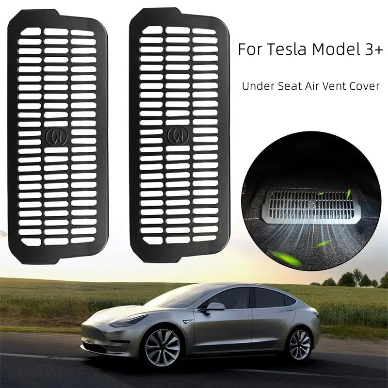 

For Tesla New Model3 Highland 2024 Under Seat Air Vent Cover Underseat Air Outlet Protective Cover Anti-blocking Car Accessories