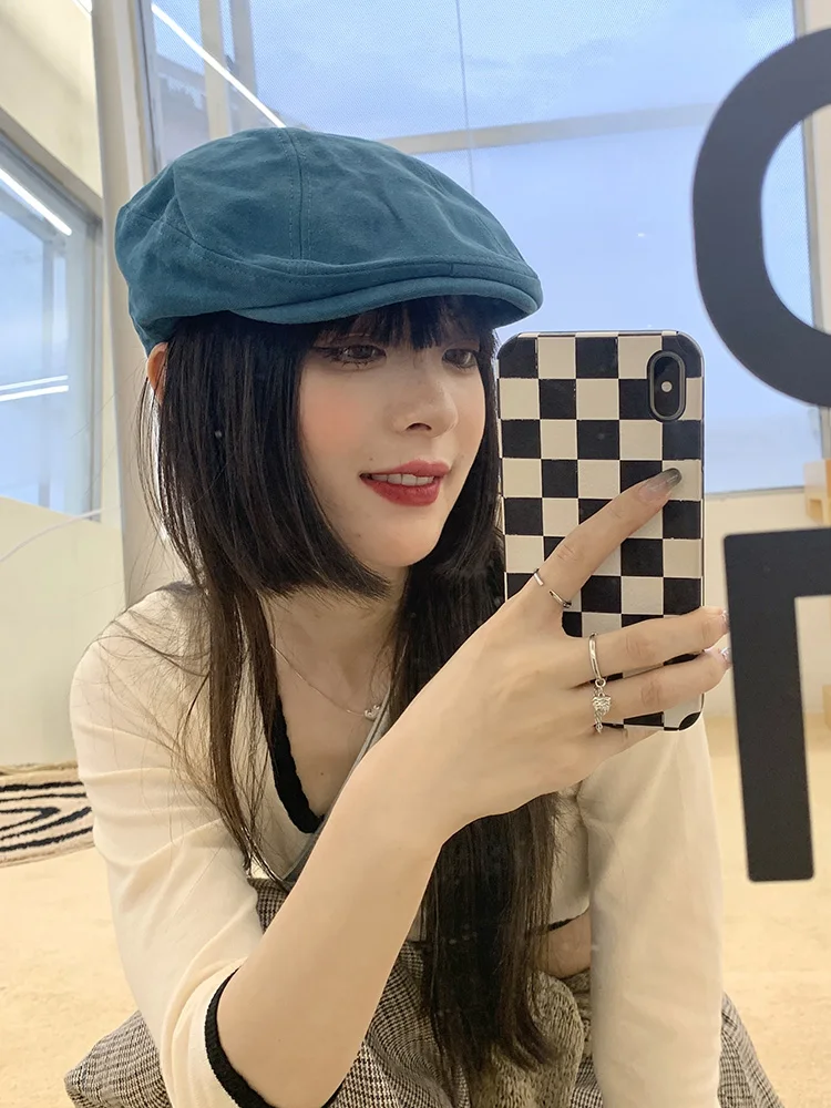 

Women's Hat Trend Beret Female Spring and Autumn Korean Version of European and American Painter Hat Panama Women's Hat