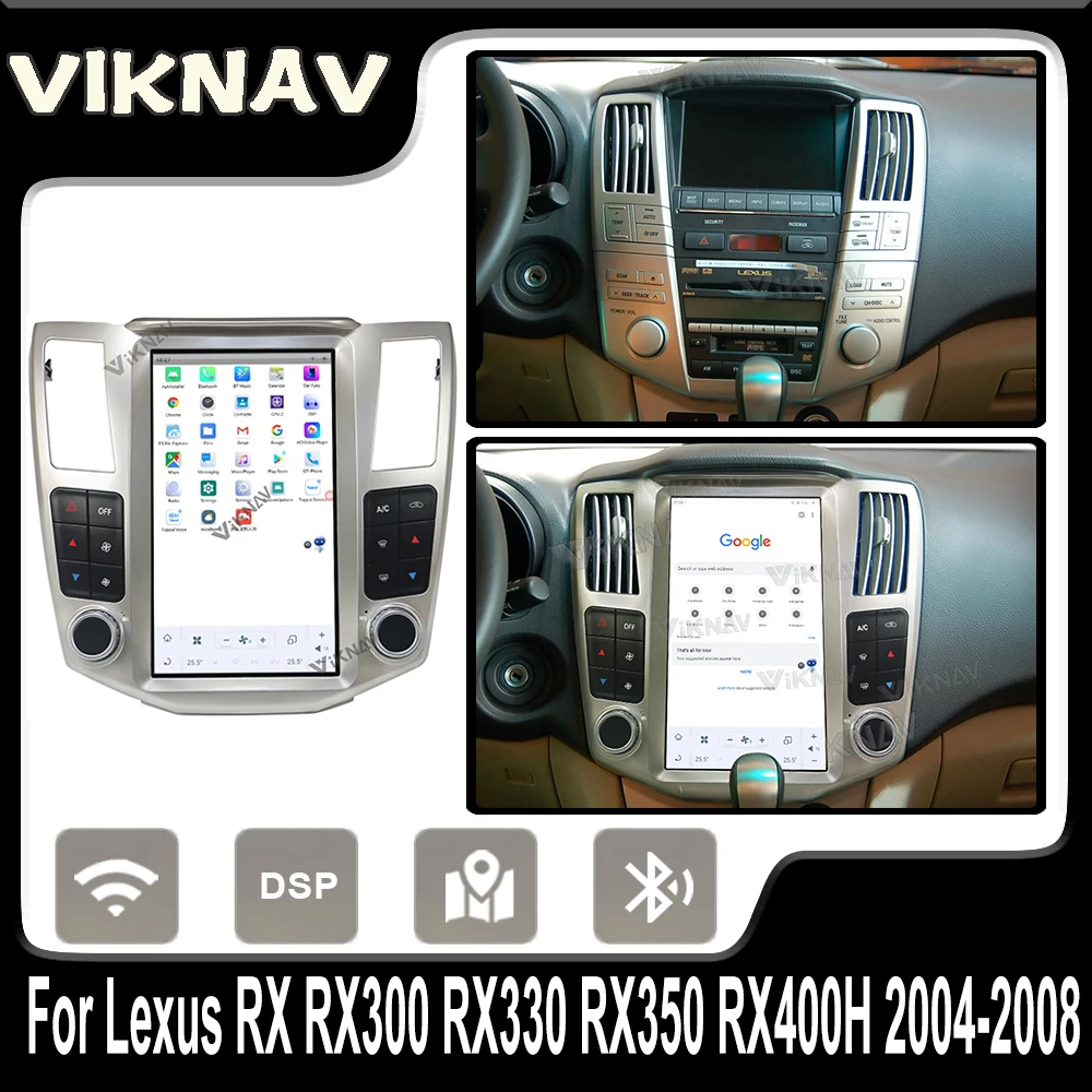 

Автомагнитола для Lexus RX RX300 RX330 RX350 RX400H 2004-2008, Android 11