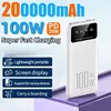 200000mAh 100W High Capacity Fast Charging Power Bank Portable Battery Pack Powerbank Digital Display For iPhone Huawei Samsung 1