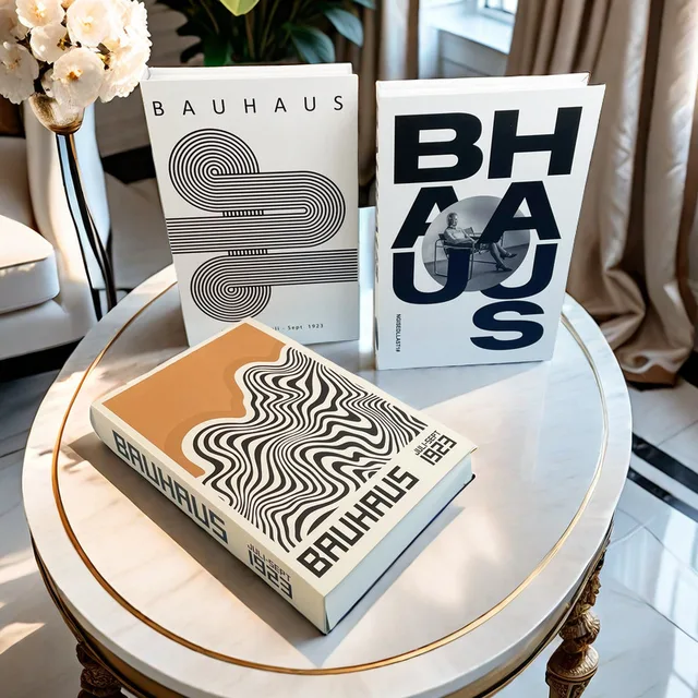 Bauhaus Decorative Books Open Luxury Fake Book Storage Box Home Decor Matisse Boho Monet Coffee Table Shelf Interior Decoration 1