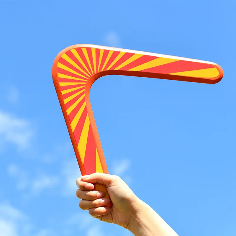 

Outdoor Kids Boomerang Toy Flying Wood High Intensity V Shaped Funny Throw Catch Children Toys Boy Game Gift