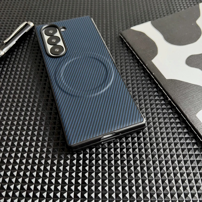 Magsafe Magnetic Phone Case with Hard PC & Carbon Fiber Texture Cover