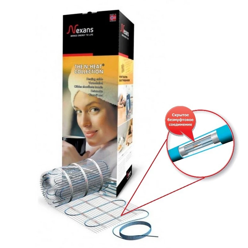 Thin warm floor under the tile (heating mat) Nexans millimat 12 m2 |