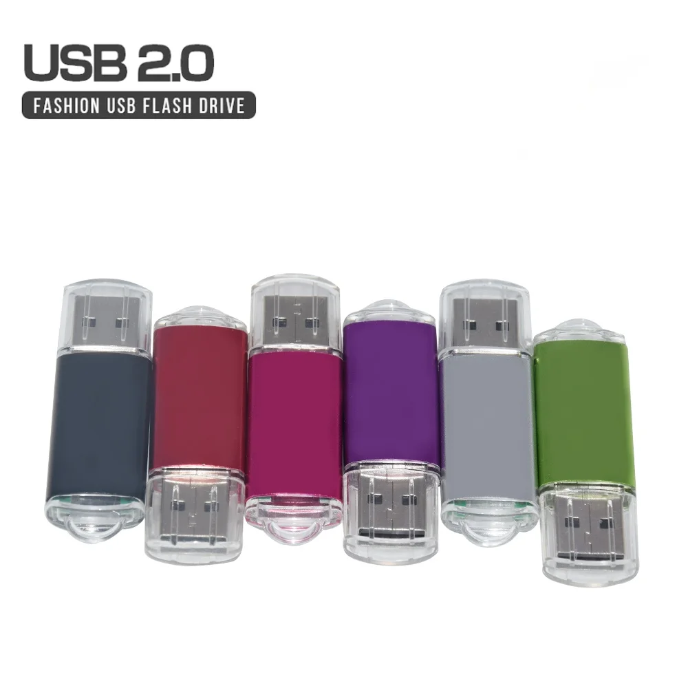DIY Logo Gift Wedding USB Flash Drive 4G 16GB 8G 32GB 128MB Metal Pendrive USB 2.0 Memory Stick Pen Drive Over 10pcs Free Logo