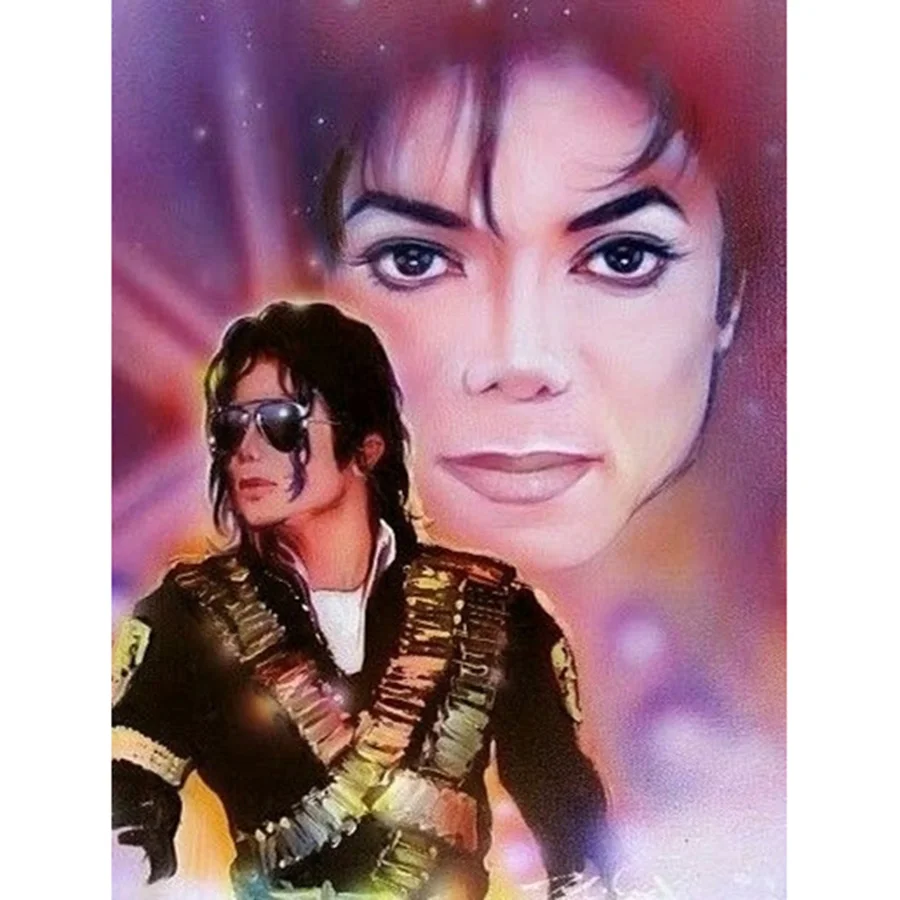 マイケルジャクソン　クリスタルアート 5D DIY Full Drill Diamond Embroidery Michael Jackson Mosaic