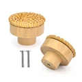 2pcs Yellow Rattan