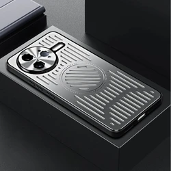 Aluminium Alloy Magnetic Shockproof Cooling Case with Heat Dissipation and Camera Protection for Poco F7 Ultra (Silver)