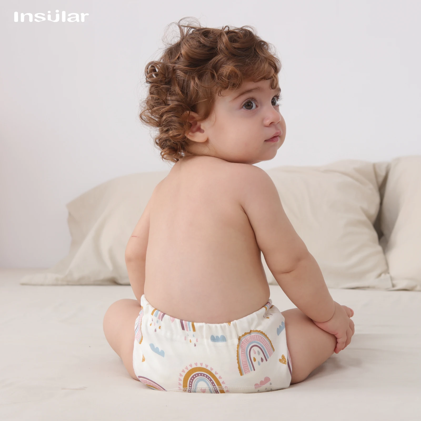 3pcs Baby Cotton Training Pants 6 Layer Waterproof Cloth Diapers Reusable Toolder Nappies Baby Underwear