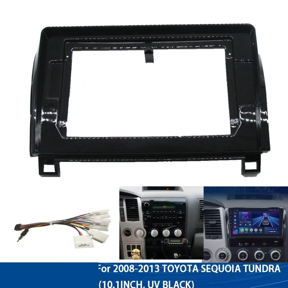 

10,1 дюймов для Toyota Sequoia Tundra двойной Din радио плеер 2Din автомобильный DVD рамка аудио фитинг адаптер приборной панели комплекты Facia панель