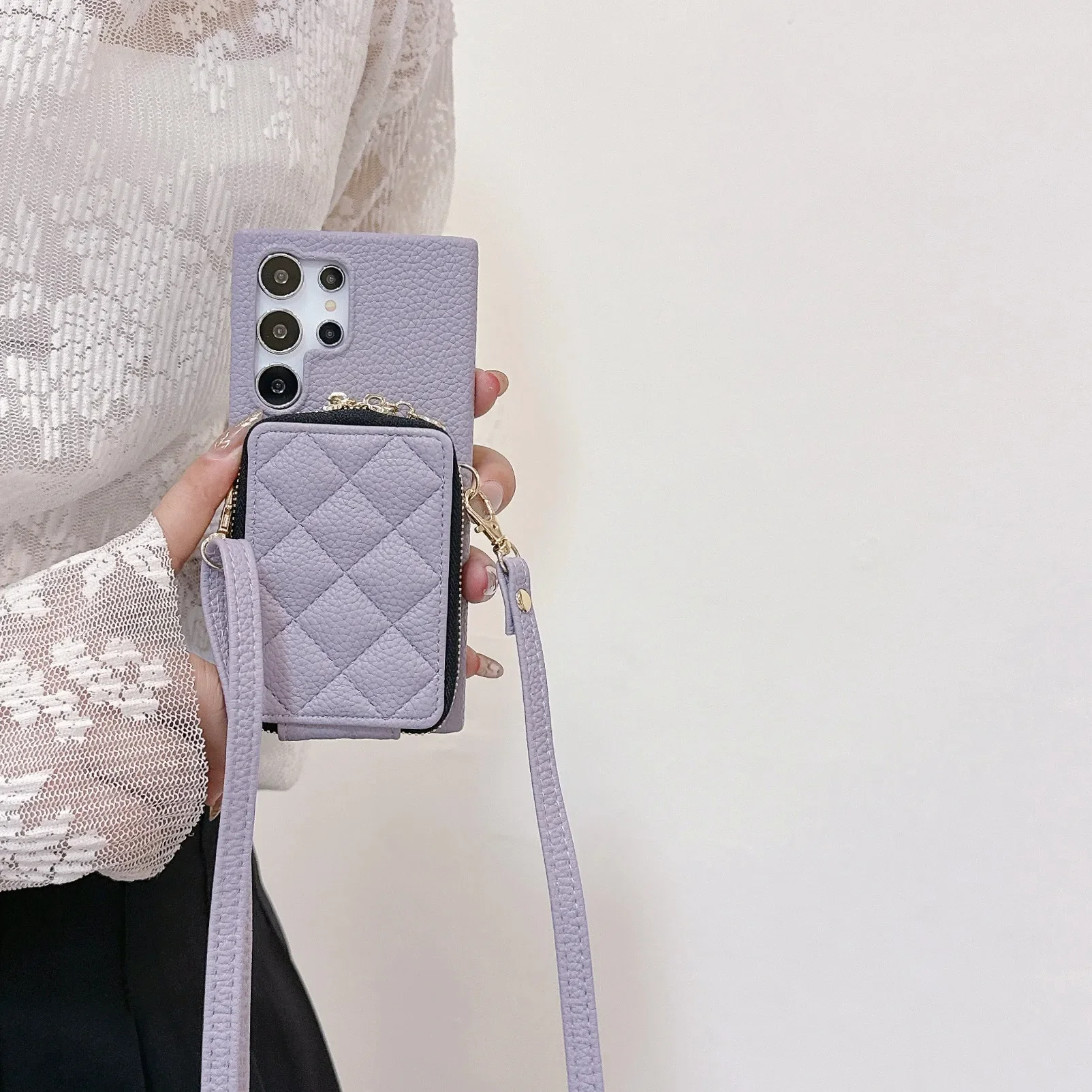 Crossbody Phone Case With Card Holder For Samsung Galaxy Models_voghion.com