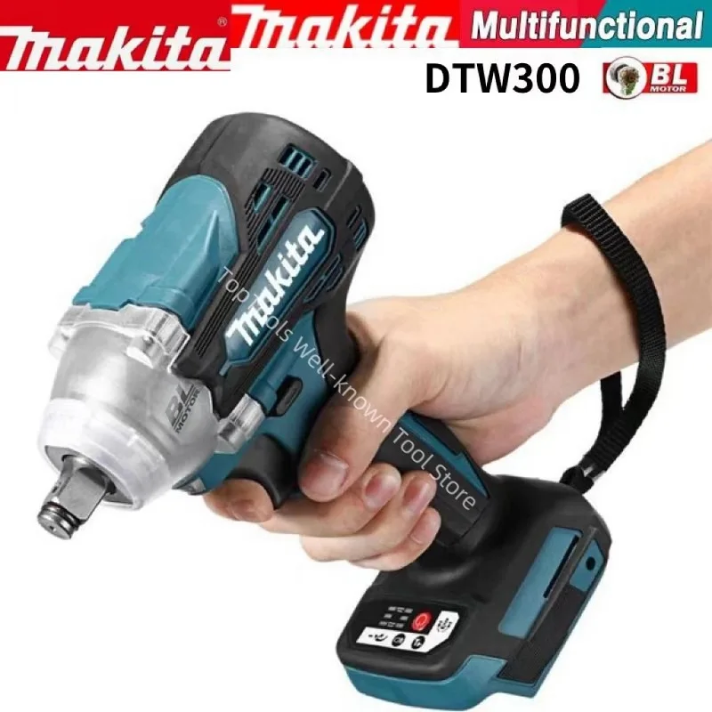 Аккумуляторная электрическая дрель Makita 18 В DTW300 для домашнего использования своими руками, бесщеточный двигатель, вес 1