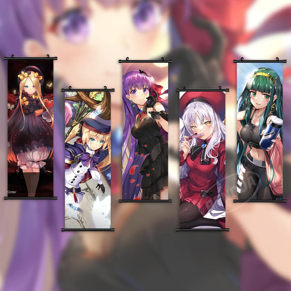 Wall Art Canvas Fate Grand Order Immagini Altria Pendragon Poster Scroll Hanging Painting Game Print Decorazione Della Casa Soggiorno