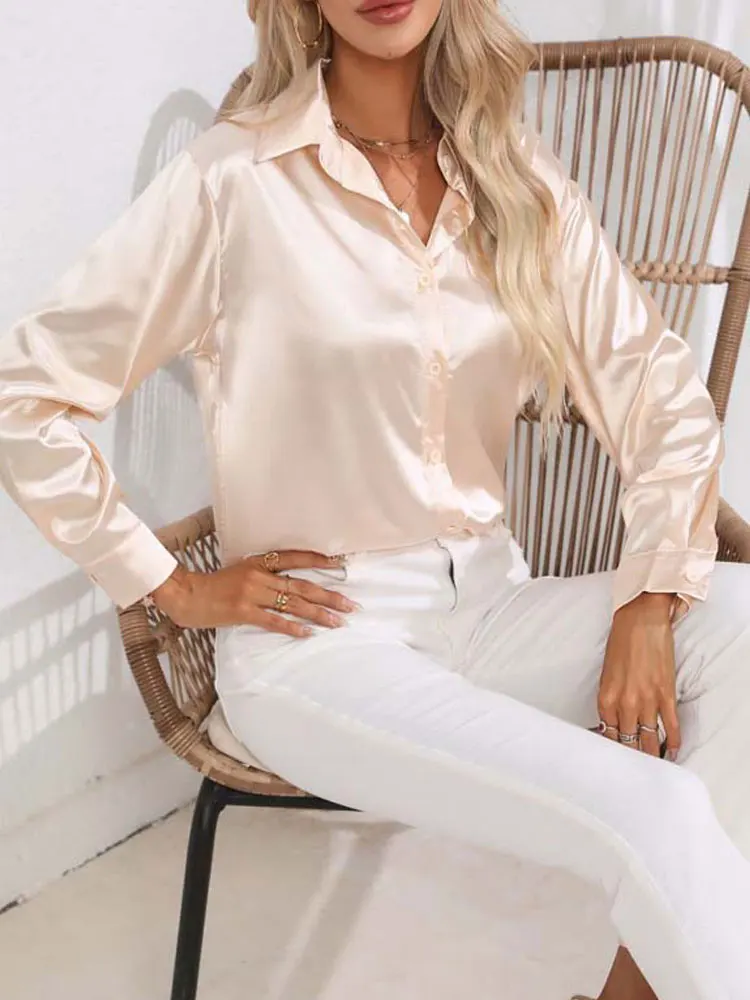 Рисунок 6 - Женская атласная рубашка с длинным рукавом