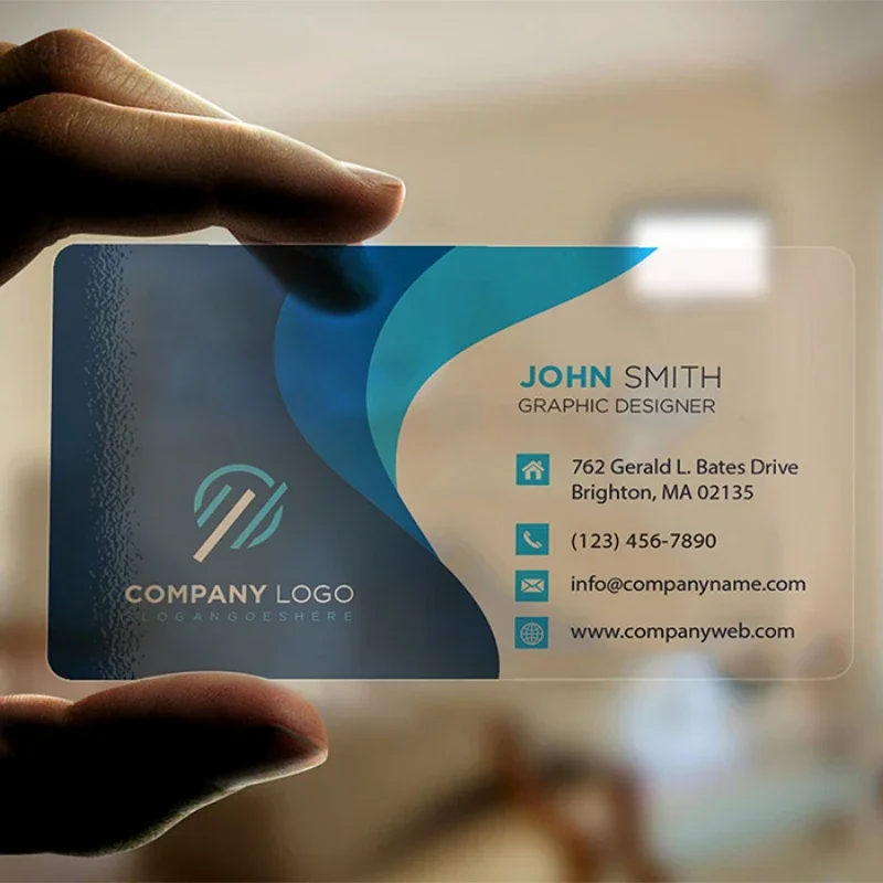 플레잉카드  38mm Custom Logo PVC Business Cards Transparent/Specular/Matte for choose Free Design 86mm*54mm Waterproof  200/500/1000pcs 