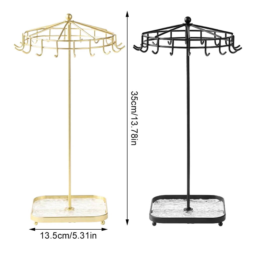 New Jewelry Rotating Ring Display Holder Organizer Necklace Stand Rack ...