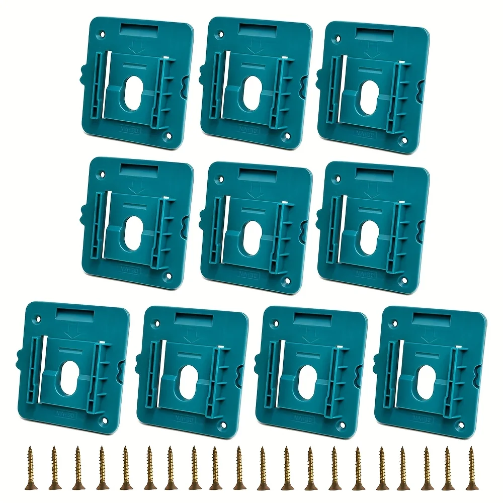 10개 18V 배터리 도크 홀더 벽걸이 배터리 보관함 마키타 BL1860 BL1850 BL1840 BL1830용 차고 작업장용