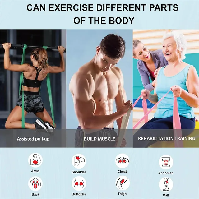 Silicone Pull Up Bands Resistance Bands,5 Resistance Levels Assistance Bands for Fitness Home Gym Working Out, Muscle Training 3