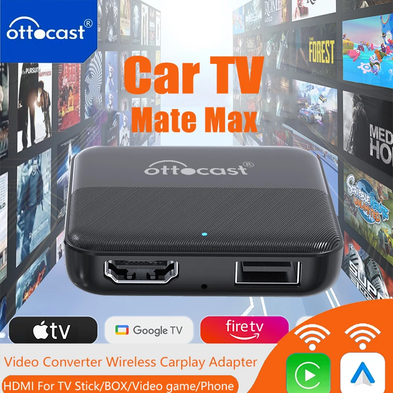 【正規品・最新版】car TV Mate Max　OTTOCAST Car TV Mate Max - Wireless CarPlay & Android Auto with HDMI