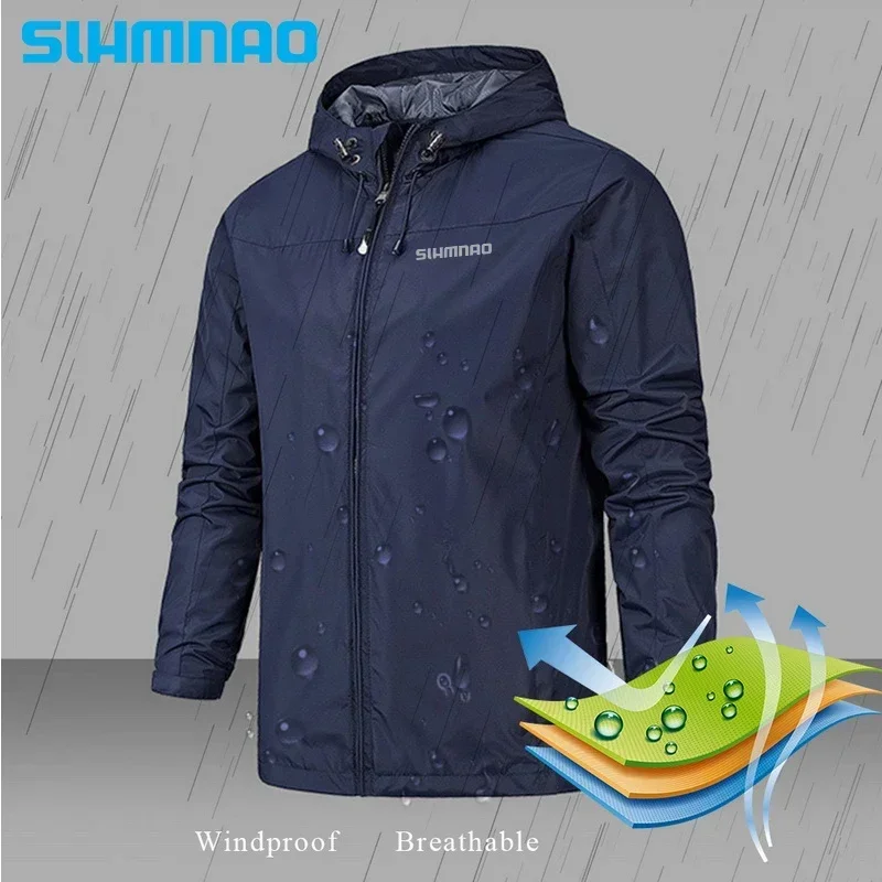 Spring and Autumn New Fishing Jackets Men's Windproof Zipper Jackets Outdoor Sports Cycling Leisure Fishing Clothes Men'