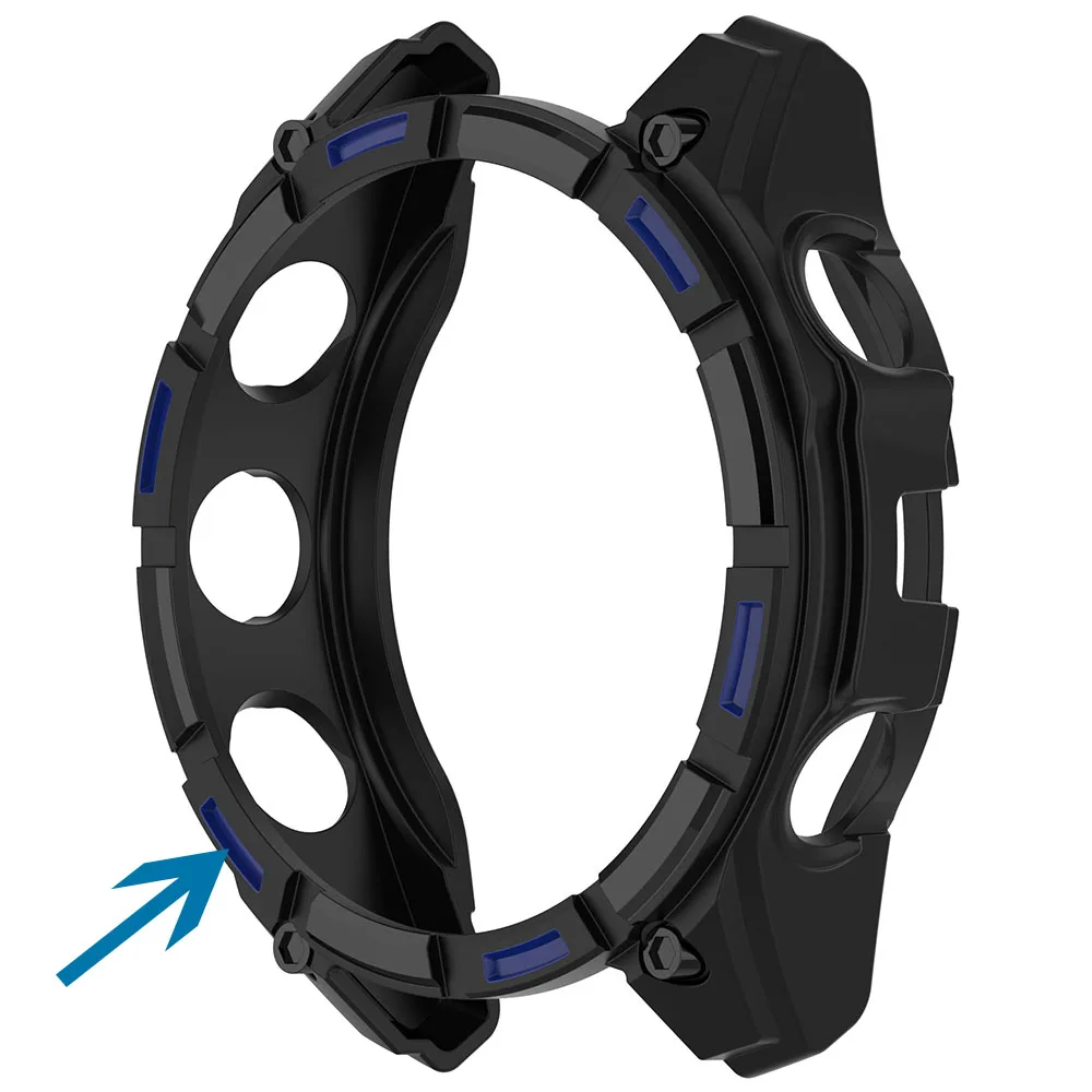 Colorful TPU Watch Cover Decoration for Garmin Fenix 8 - Hollow Design