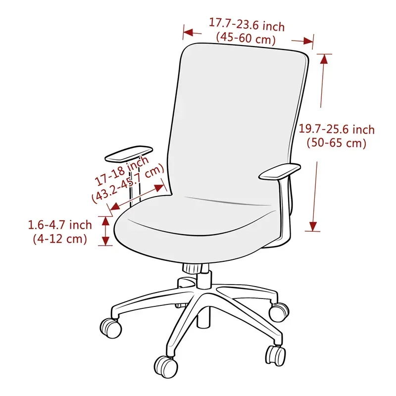 Solid Color Office Computer Chair Cover Stretch Rotating Gaming Chair Cover Spandex Seat Case Funda Para Silla De Oficina Home 2