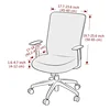 Solid Color Office Computer Chair Cover Stretch Rotating Gaming Chair Cover Spandex Seat Case Funda Para Silla De Oficina Home 2