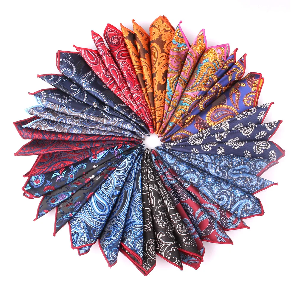 Pocket Square Mini Handkerchief Men Pocket Square Suits Hanky For Men Floral Mens Handkerchiefs 25 cm x 25 cm