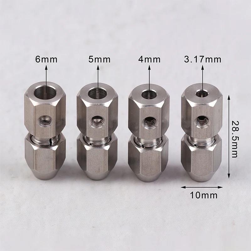 1 세트 유연한 커플 링 스테인레스 스틸 플렉스 콜레트 커플러 3.17/4/5/6MM 모델 전기 보트 부품