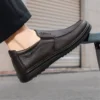 Men's Casual Slip-On Canvas Loafers, Orthopedic Walking Shoes with Arch Support for Pain Relief 5